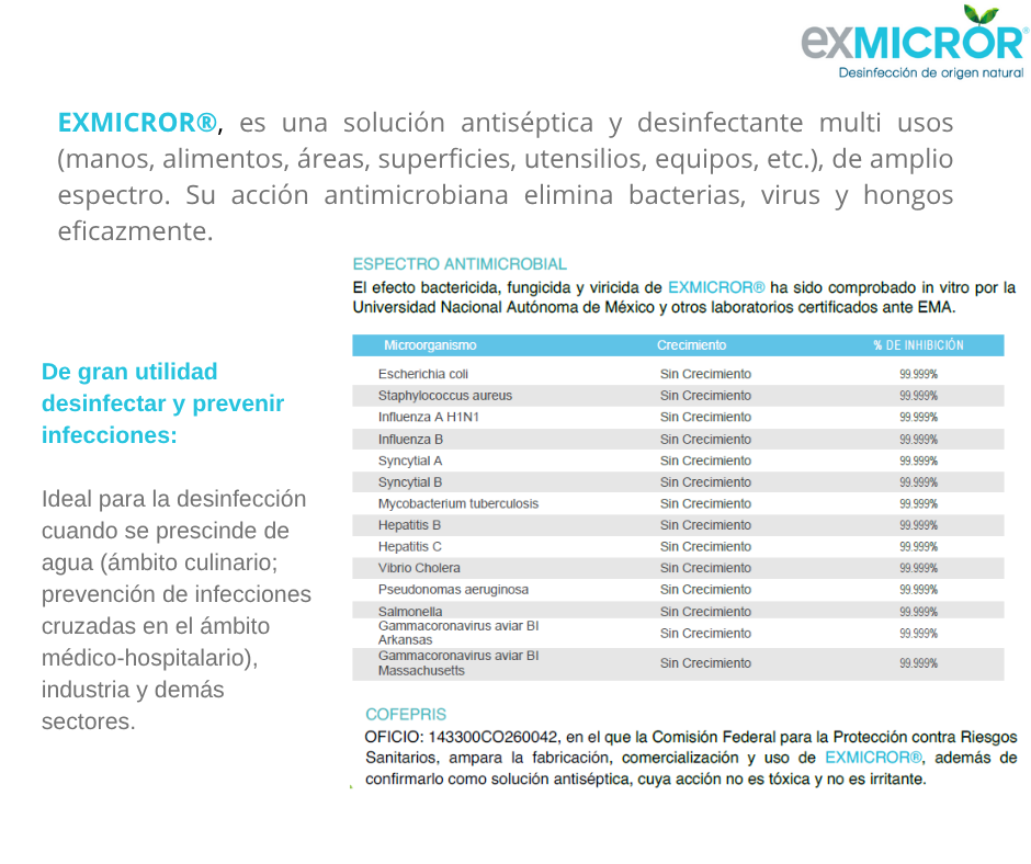 Exmicror®  Desinfectante Natural Multi usos