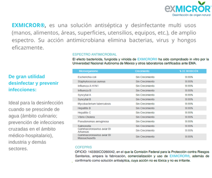 Exmicror®  Desinfectante Natural Multi usos
