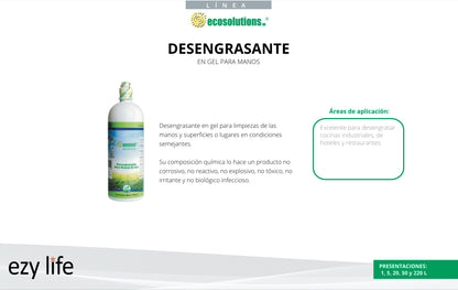 Desengrasante en gel para manos