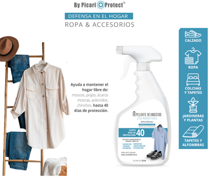 Repelente Permetrina para textiles y accesorios